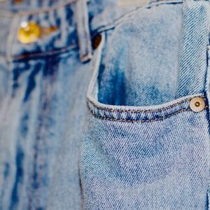 H&M H and M Loose Straight High Rise Blue Jeans Denim **SO COMFY!**